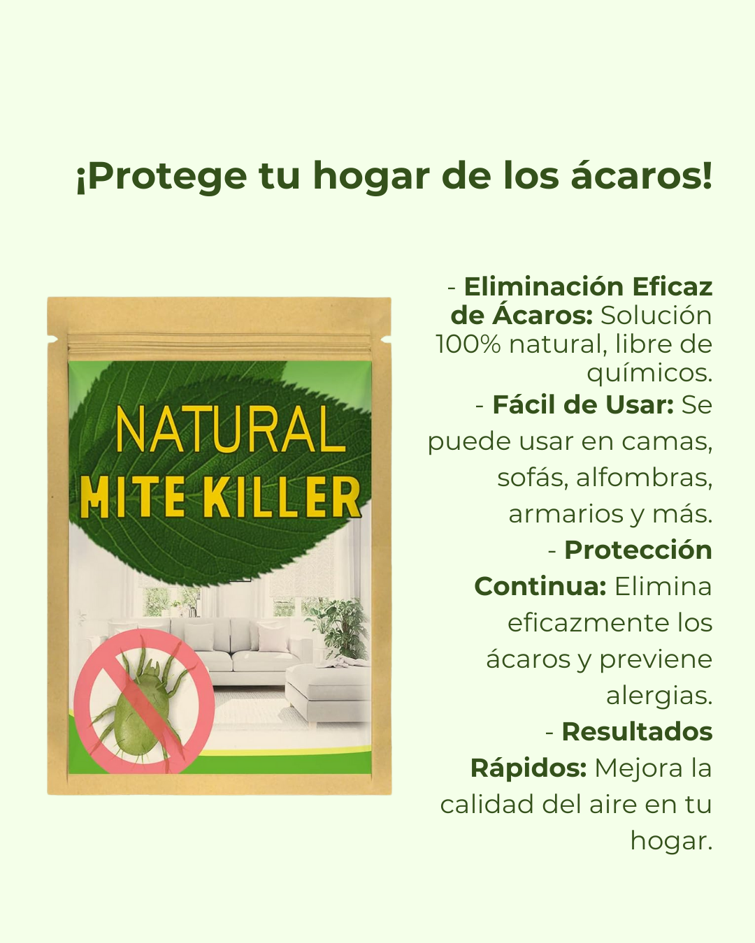 MitePads - Elimina los ácaros de forma natural