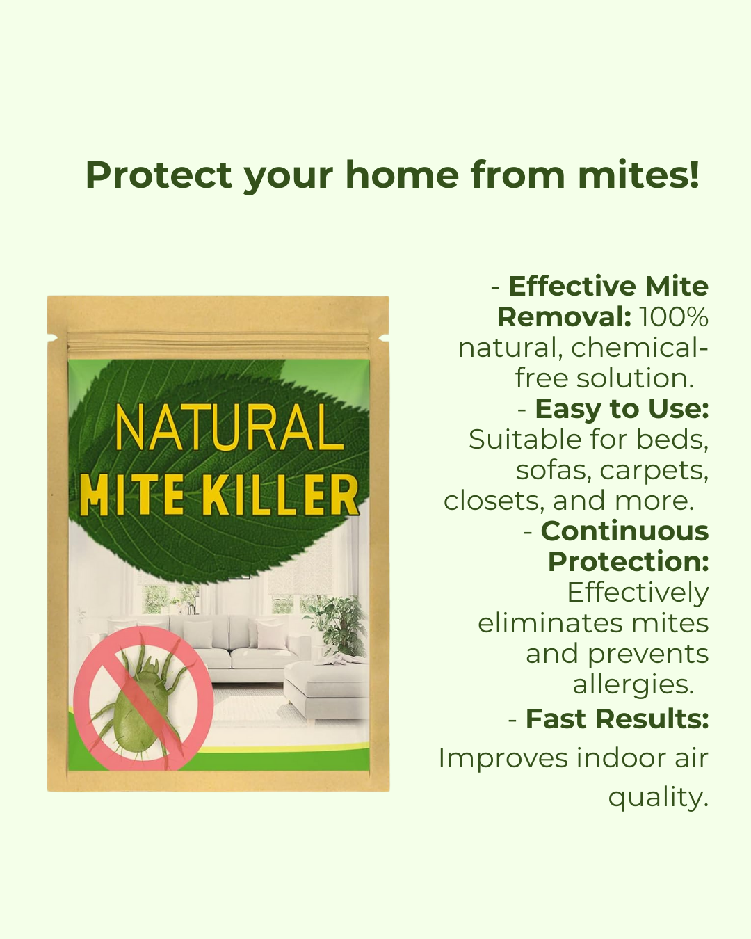 MitePads - Naturally Eliminates Dust Mites